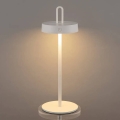 Lámpara de mesa táctil recargable para exterior LED regulable SHINE LED/1,5W/3,7V 3000 mAh IP44 blanca