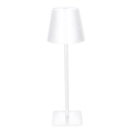 Lámpara de mesa táctil recargable y regulable LED LUCCA LED/3,7V 3000/4000/6500K 2000 mAh blanca