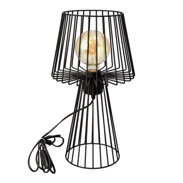 Lámpara de mesa TORRI 1xE27/15W/230V negro