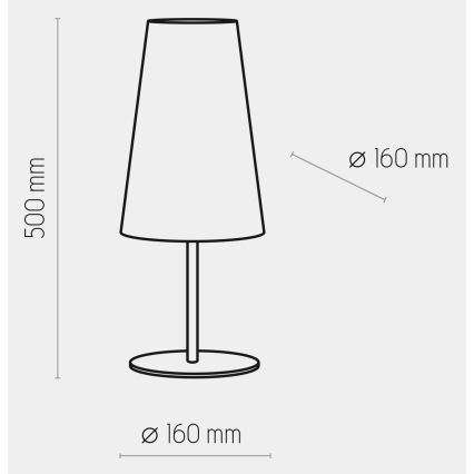 Lámpara de mesa UMBRELLA 1xE27/15W/230V azul