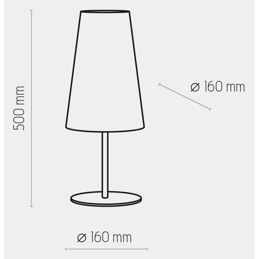 Lámpara de mesa UMBRELLA 1xE27/15W/230V azul