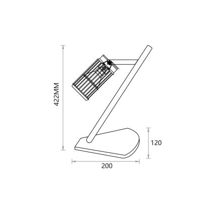 Lámpara de mesa VERTICAL 1xGU10/8W/230V negro