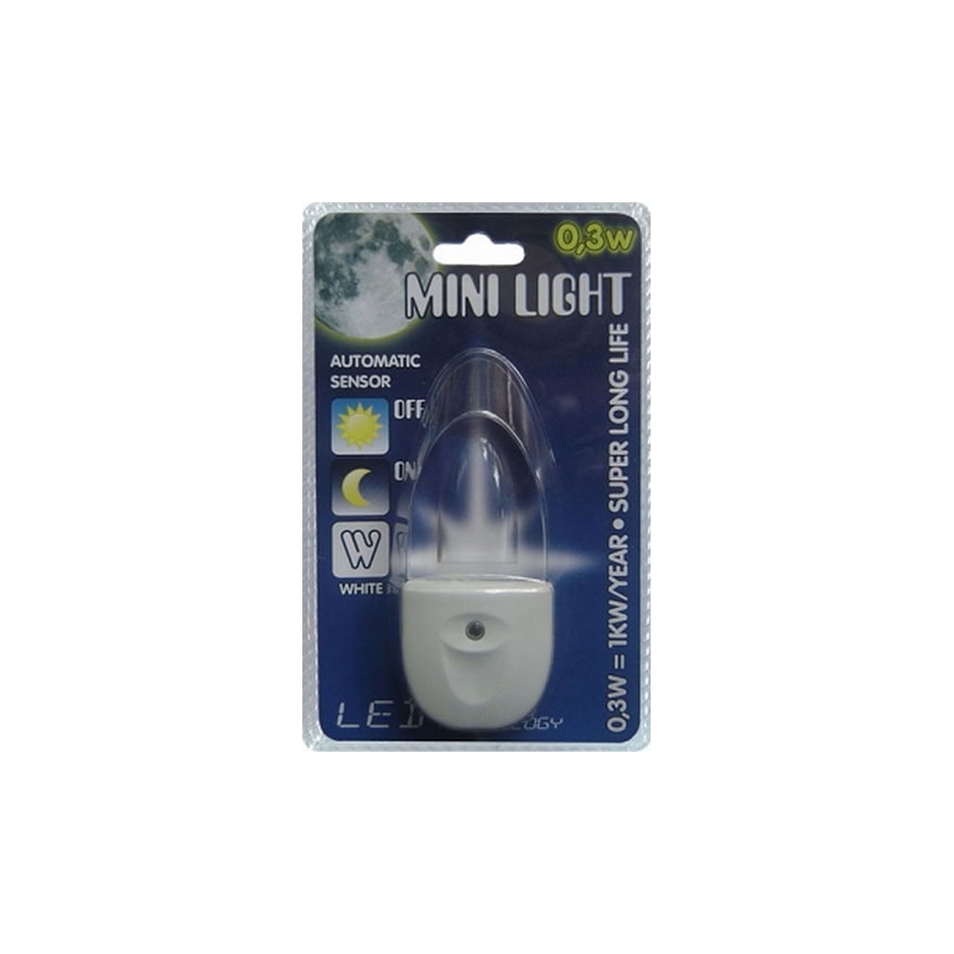 Lámpara de noche enchufable MINI-LIGHT (luz azul)