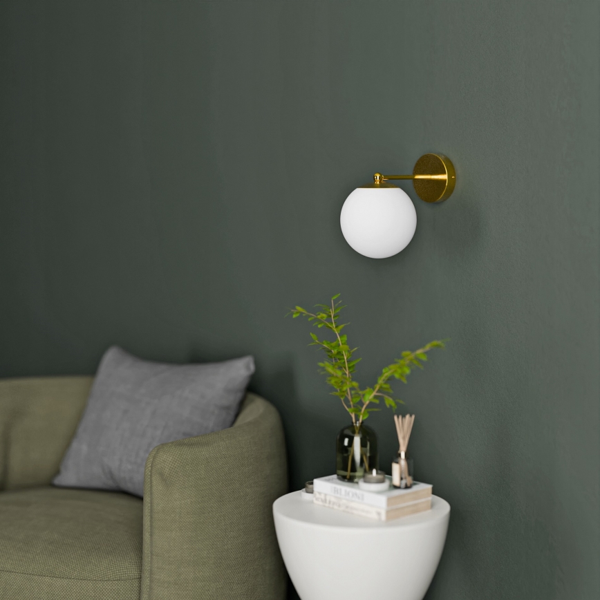 Lámpara de pared 1xE27/40W/230V dorada/blanca