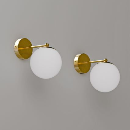 Lámpara de pared 1xE27/40W/230V dorada/blanca
