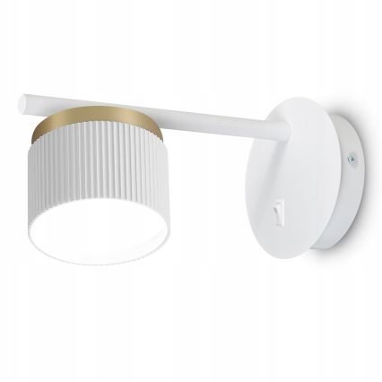 Lámpara de pared 1xGX53/35W/230V blanca/dorada