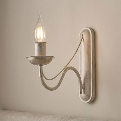 Lámpara de pared ANTON 1xE14/60W/230V blanco patinado