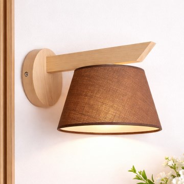 Lámpara de pared ANTONIO 1xE14/40W/230V haya