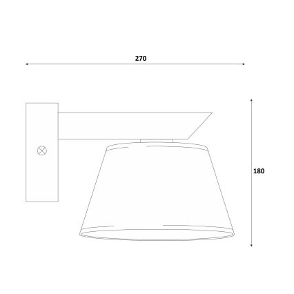 Lámpara de pared ANTONIO 1xE14/40W/230V haya