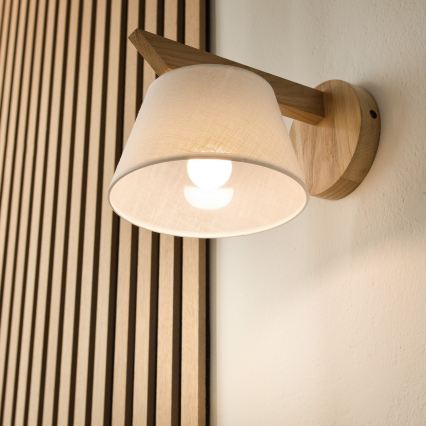 Lámpara de pared ANTONIO 1xE14/40W/230V roble