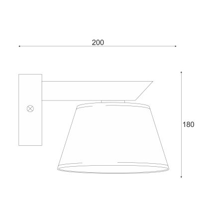 Lámpara de pared ANTONIO 1xE14/40W/230V roble