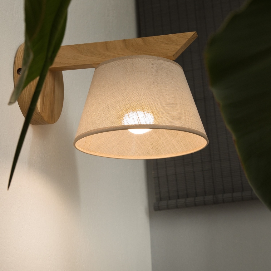 Lámpara de pared ANTONIO 1xE14/40W/230V roble
