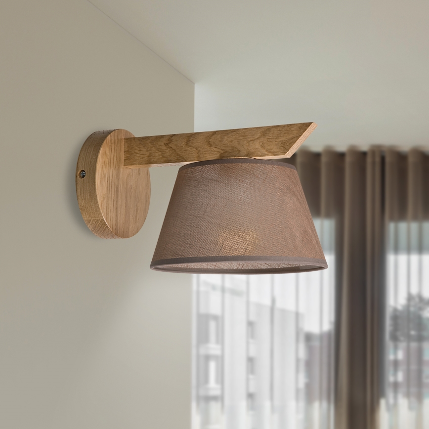Lámpara de pared ANTONIO 1xE14/40W/230V roble