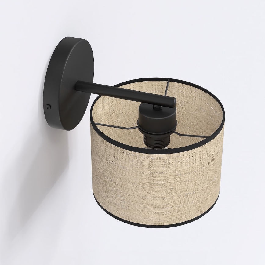 Lámpara de pared ECO 1xE27/15W/230V beige/ratán