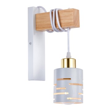 Lámpara de pared ELEN 1xE27/35W/230V blanca/dorada/marrón