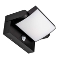 Lámpara de pared LED exterior con sensor LED/17W/230V 3000K IP65 negra