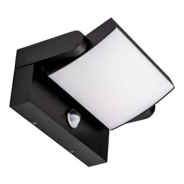 Lámpara de pared LED exterior con sensor LED/17W/230V 3000K IP65 negra