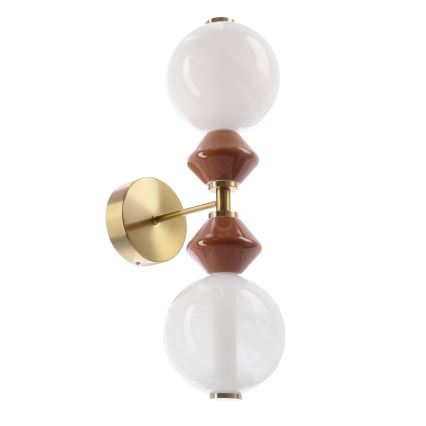 Lámpara de pared LED FLORES 2x LED/5W/230V dorada/marrón