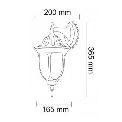 Lámpara de pared LED para exterior FLORENCJA 1xE27/10W/230V IP43