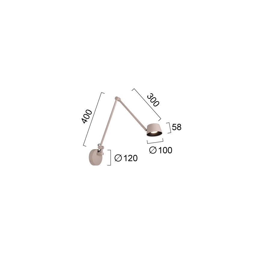 Lámpara de pared LED regulable SAVINA LED/9W/230V beige