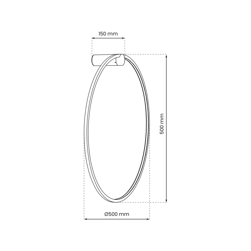 Lámpara de pared LED SATURNO LED/25W/230V Ø 50 cm IP44 dorado
