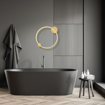 Lámpara de pared LED SATURNO LED/25W/230V Ø 50 cm IP44 dorado