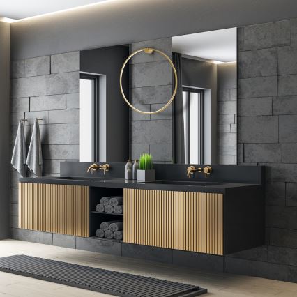 Lámpara de pared LED SATURNO LED/46W/230V Ø 80 cm IP44 dorado