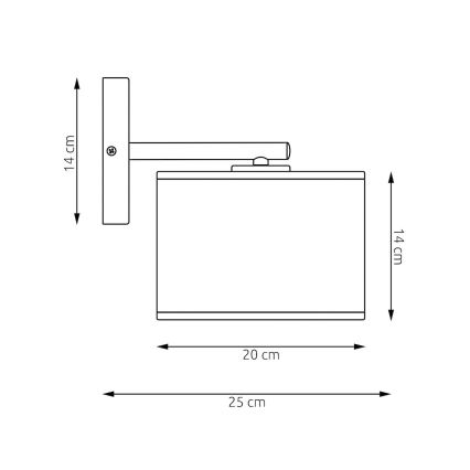 Lámpara de pared LUX 1xE27/15W/230V blanca/dorada