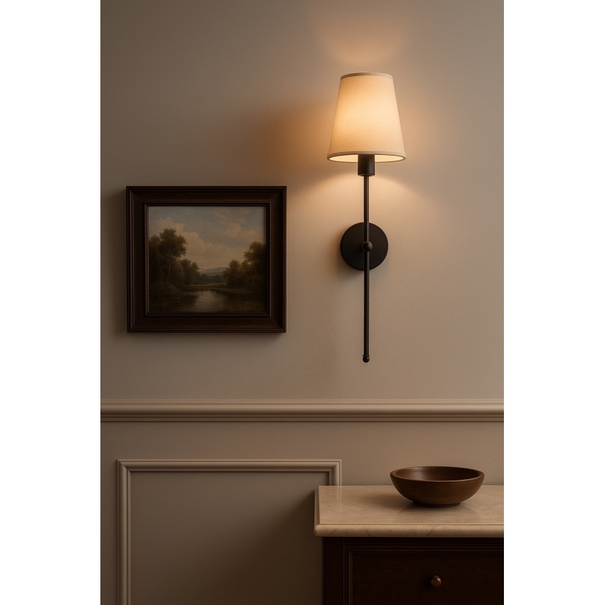 Lámpara de pared MADELA 1xE14/40W/230V beige/negra
