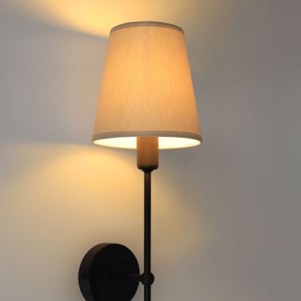 Lámpara de pared MADELA 1xE14/40W/230V beige/negra