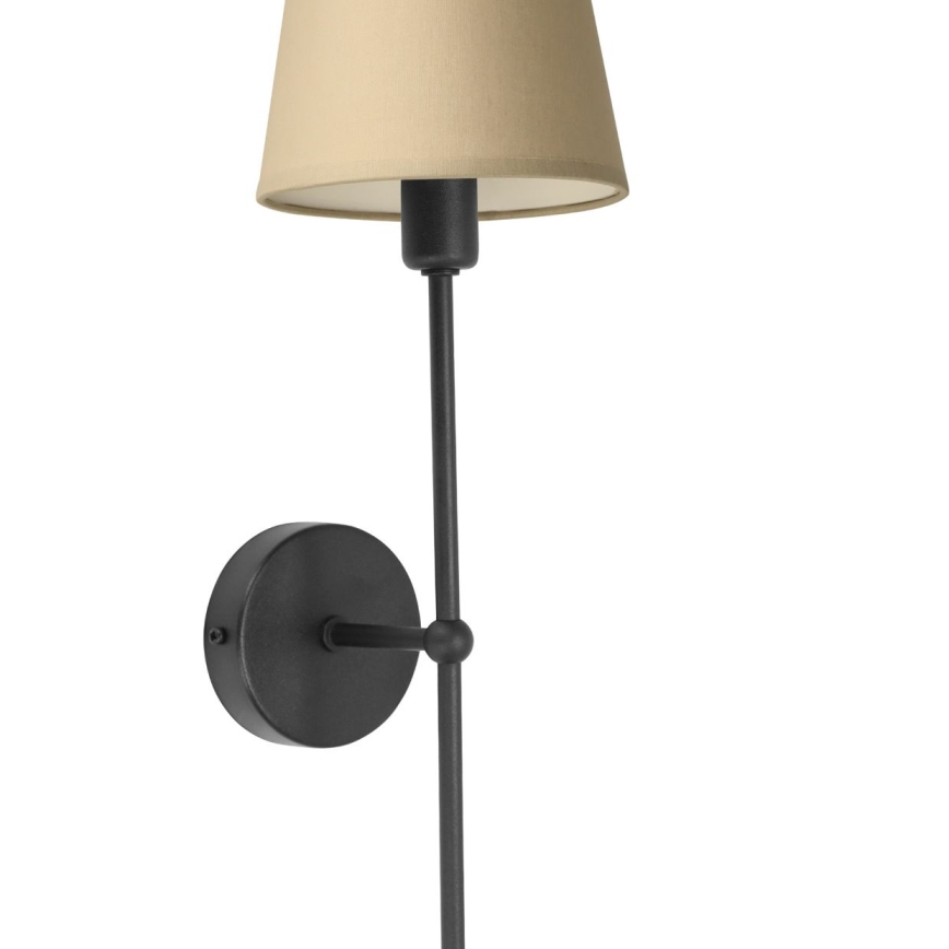 Lámpara de pared MADELA 1xE14/40W/230V beige/negra