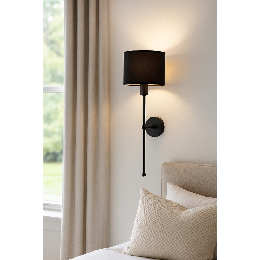 Lámpara de pared MADELA 1xE14/40W/230V negra