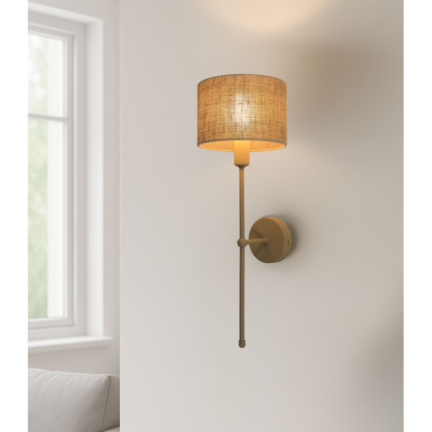 Lámpara de pared MADELA 1xE14/40W/230V yute/beige