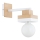 Lámpara de pared MIKO 1xE27/15W/230V blanca/beige