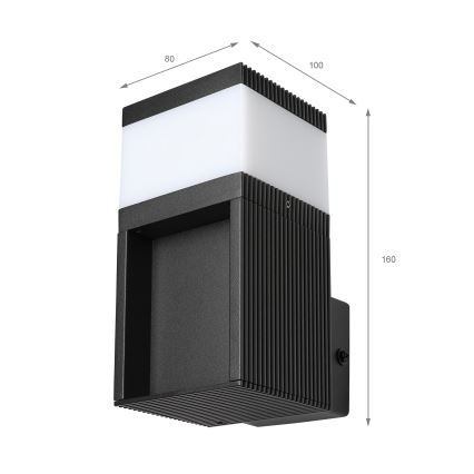 Lámpara de pared para exterior VESPER 1xG9/5W/230V IP44 negra