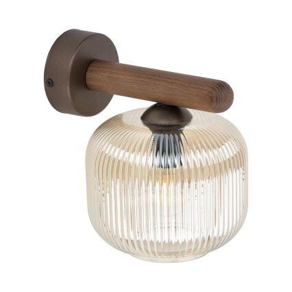 Lámpara de pared SALVIA 1xE14/10W/230V marrón/marrón ahumado