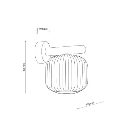 Lámpara de pared SALVIA 1xE14/10W/230V marrón/marrón ahumado