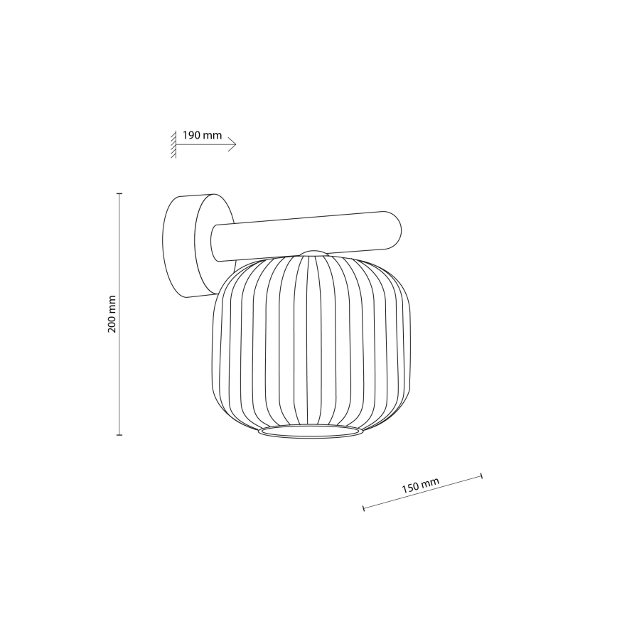Lámpara de pared SALVIA 1xE14/10W/230V marrón/marrón ahumado