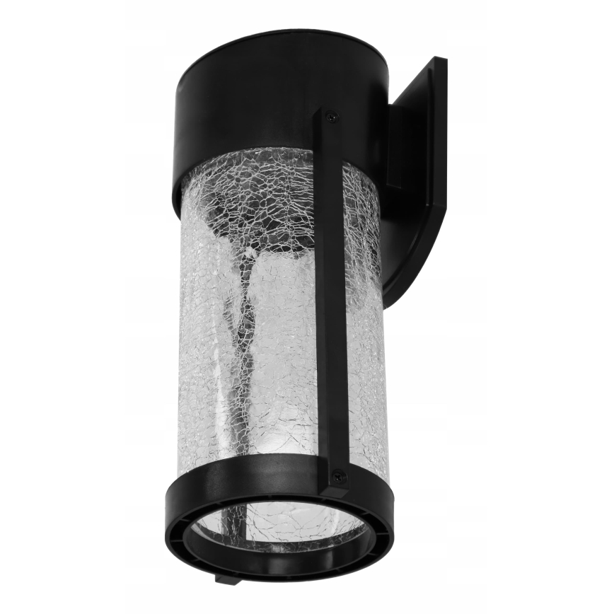 Lámpara de pared solar LED/3,7V 300 mAh IP44 negra