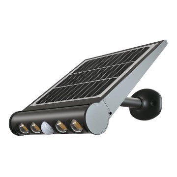Lámpara de pared solar LED con sensor LED/8W/3,7V IP65 4000K 4000 mAh