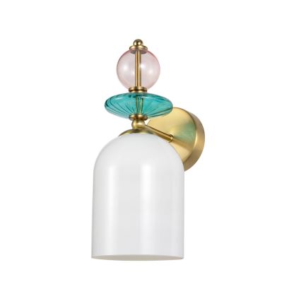 Lámpara de pared TROPEA 1xE27/15W/230V dorada/rosa ahumada/azul/blanca