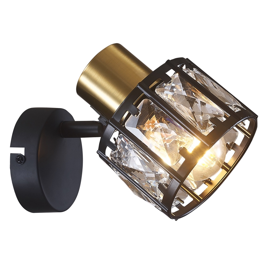 Lámpara de pared ZAHARA 1xE27/10W/230V negra