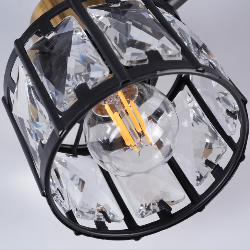 Lámpara de pared ZAHARA 1xE27/10W/230V negra