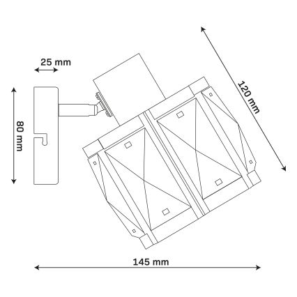Lámpara de pared ZAHARA 1xE27/10W/230V negra