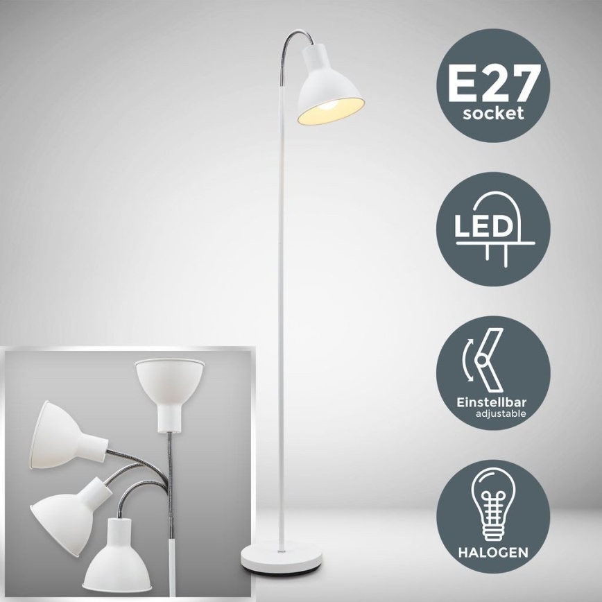 Lámpara de pie 1xE27/25W/230V blanca