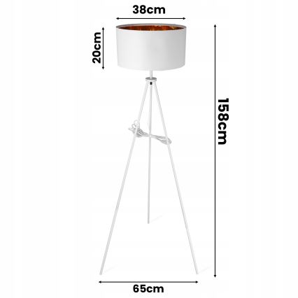 Lámpara de pie 1xE27/40W/230V blanca