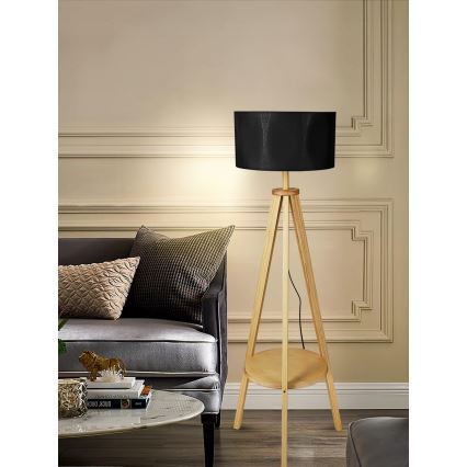 Lámpara de pie 1xE27/40W/230V negra