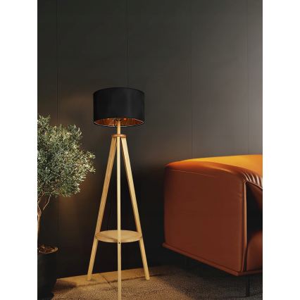 Lámpara de pie 1xE27/40W/230V negra