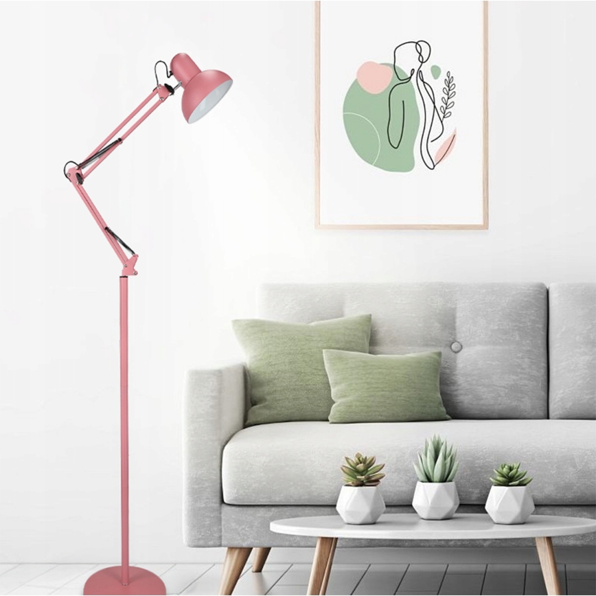 Lámpara de pie 1xE27/40W/230V rosa
