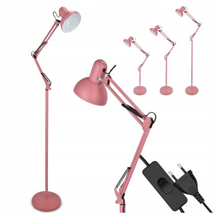 Lámpara de pie 1xE27/40W/230V rosa